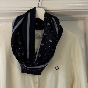Chase Infinity Scarf Navy Blue Patterned